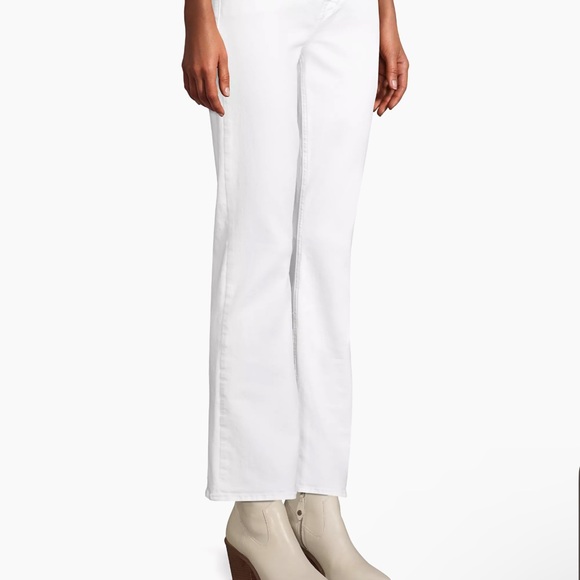 NWT Jen7 for 7 For All Mankind White Denim Slim Bootcut Jeans Size 10 - Picture 3 of 9
